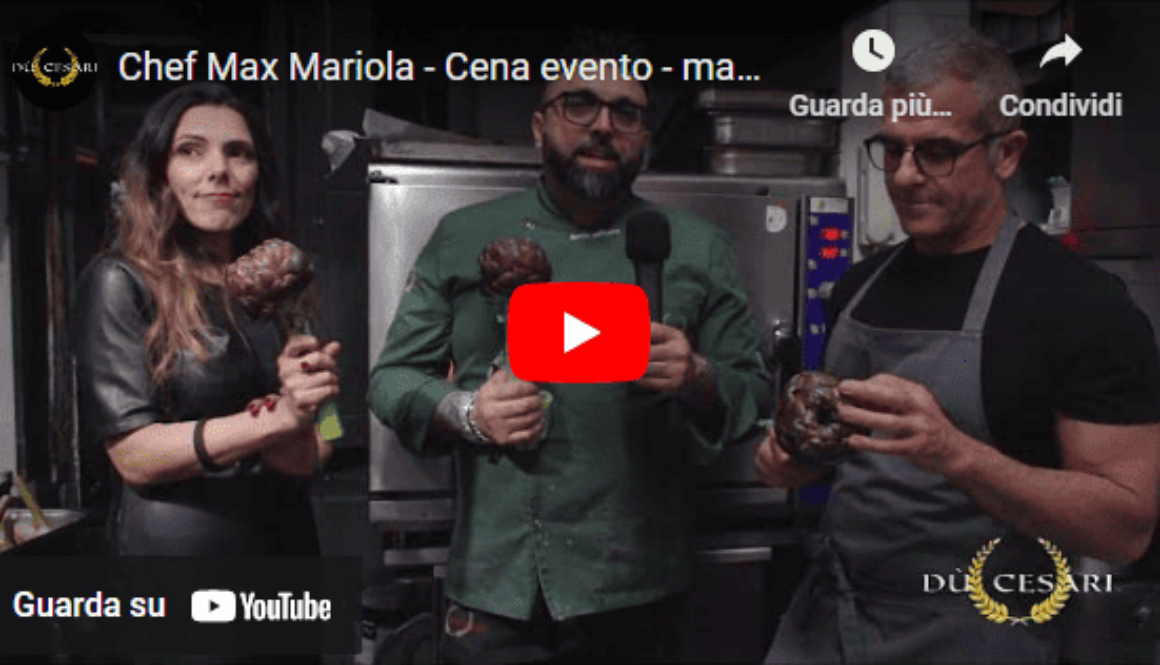 Cena evento con chef max mariola marzo 2019